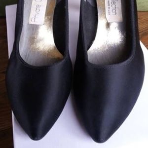 Black Satin Pumps